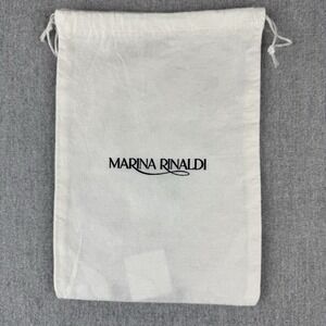 Vintage‎ Marina Rinaldi White Drawstring Dust Bag Italy Designer Accessory Pouch